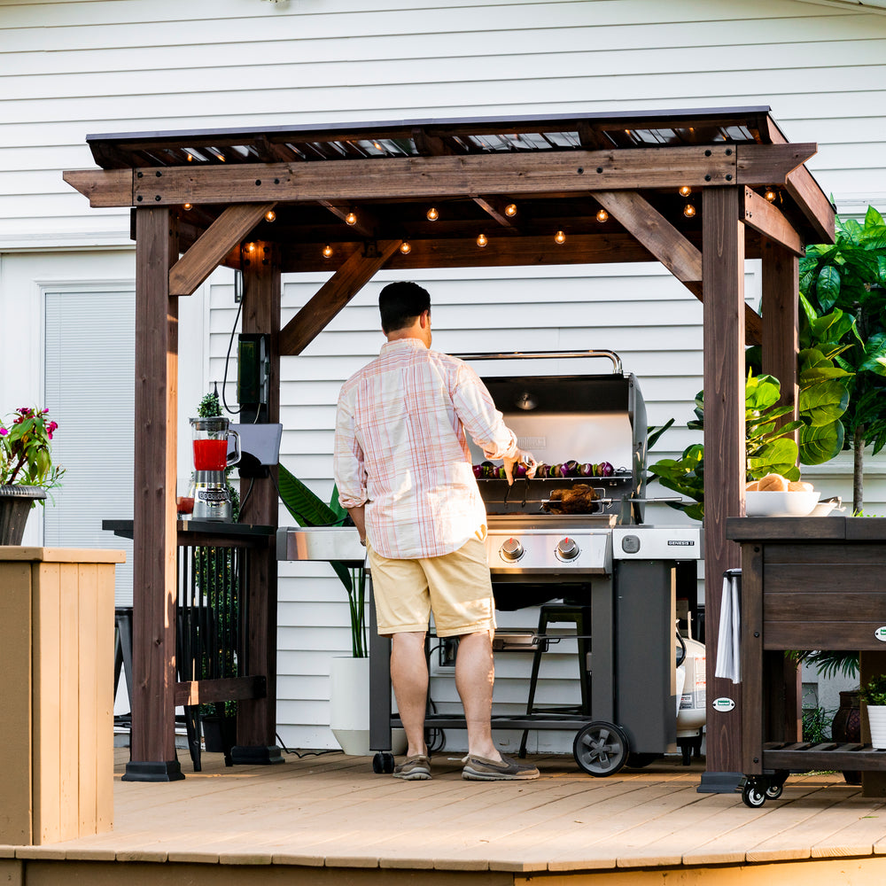 Backyard Discovery Outdoor Kitchen And Gazebo Saxony Grill Gazebo