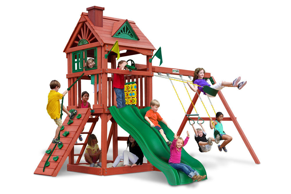 Double Down Wooden Swing Set - Gorilla Playsets