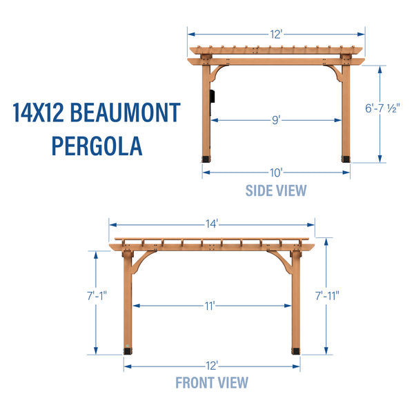 14x12 Beaumont Pergola by Backyard Discovery – The Backyard Guys