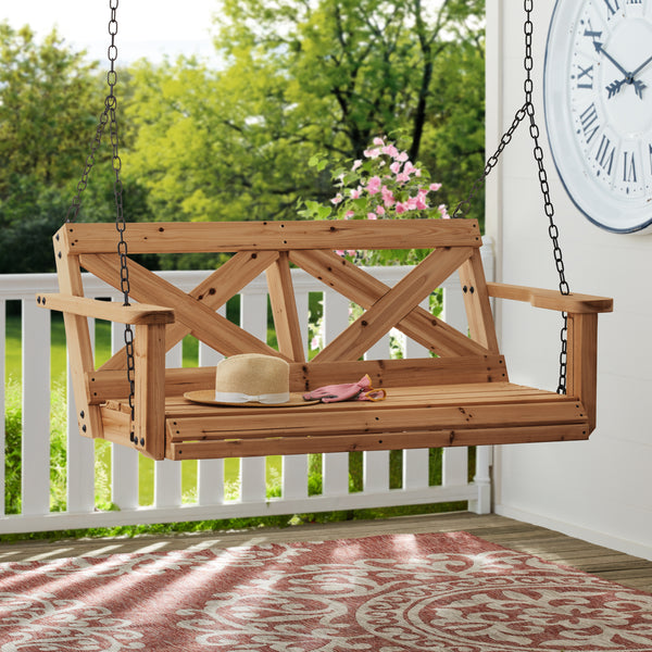 Backyard Discovery Cedar Farmhouse Porch Swing - Thumbnail 3