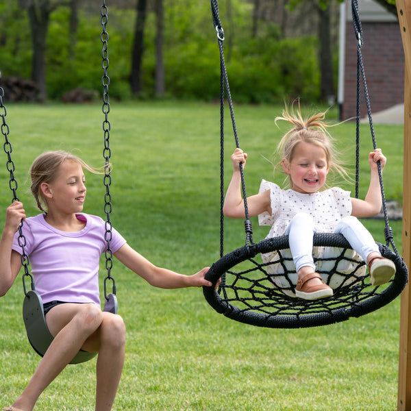 Magnolia Falls Swing Set w/Spiral Slide