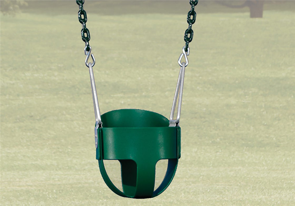 Full Bucket Infant Swing - Green - 49" Soft Grip (8' Swing Beam) by Backyard Adventures