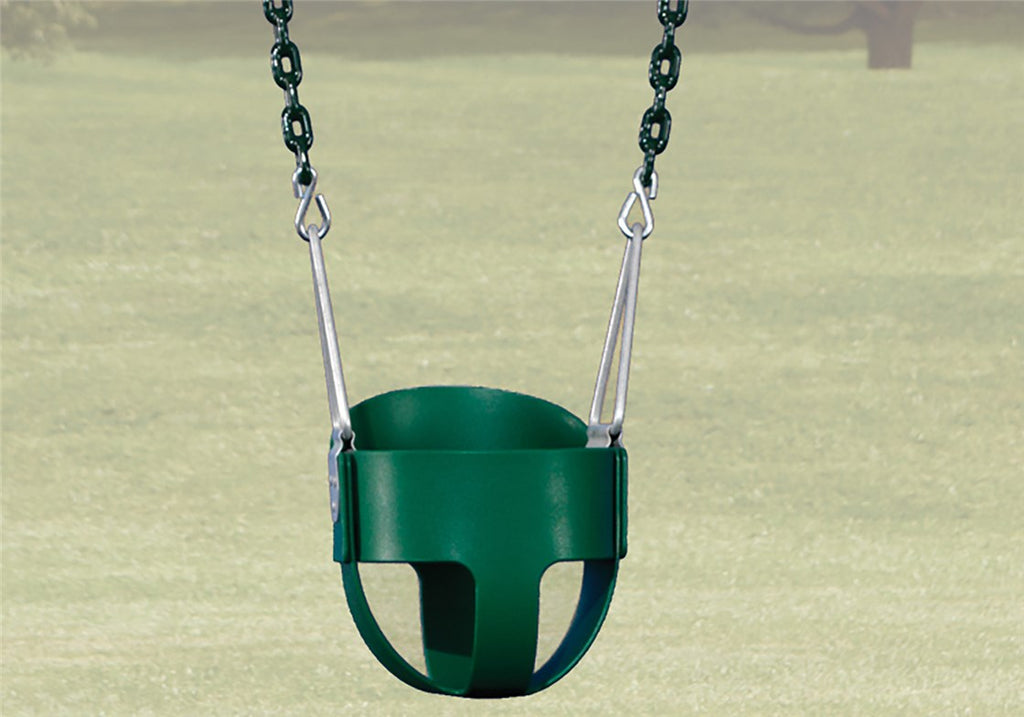 Full Bucket Infant Swing - Green - 75" Soft Grip (10ft Swing Beam) by Backyard Adventures