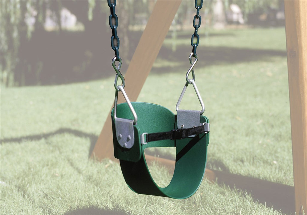 Half Bucket Toddler Swing - Green - 58" (8'ft Swing Beam)