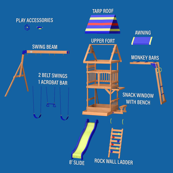 Beach Front Play Set Wooden Swing Sets The Backyard Guys
