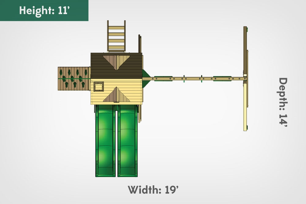 Double Down Wooden Swing Set – The Backyard Guys