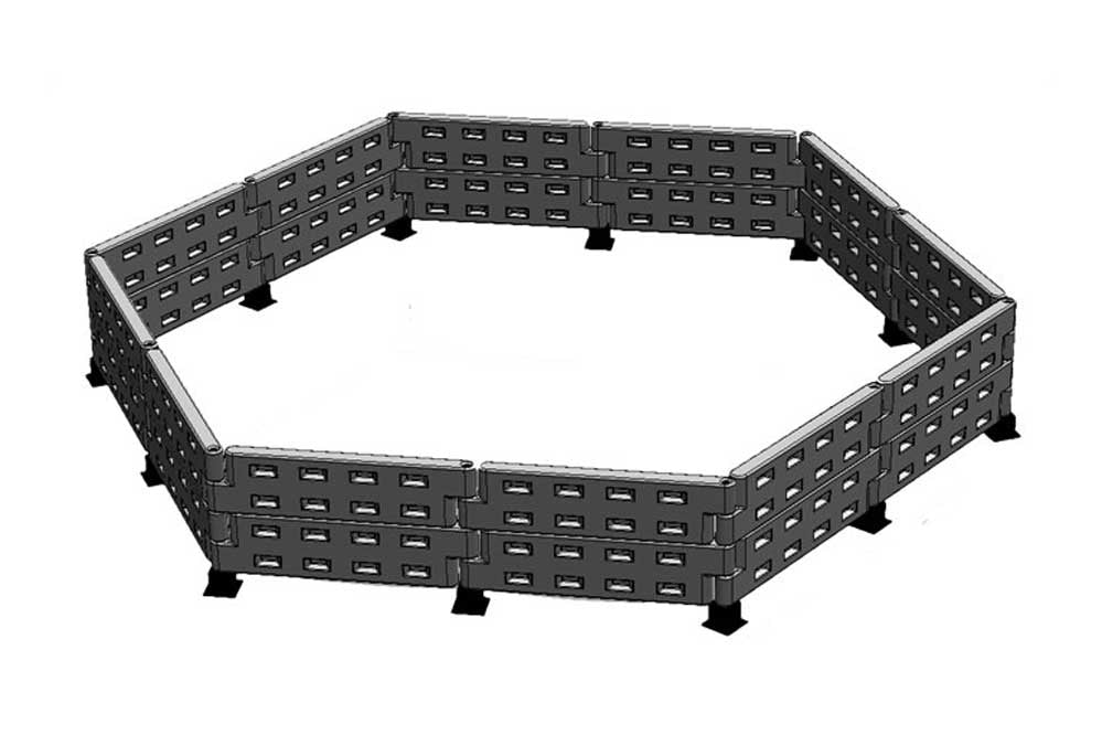 15 ft Gaga Ball Pit with ADA Gate Free Shipping The Backyard Guys