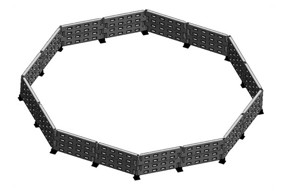 20 ft Gaga Ball Pit with ADA Gate The Backyard Guys