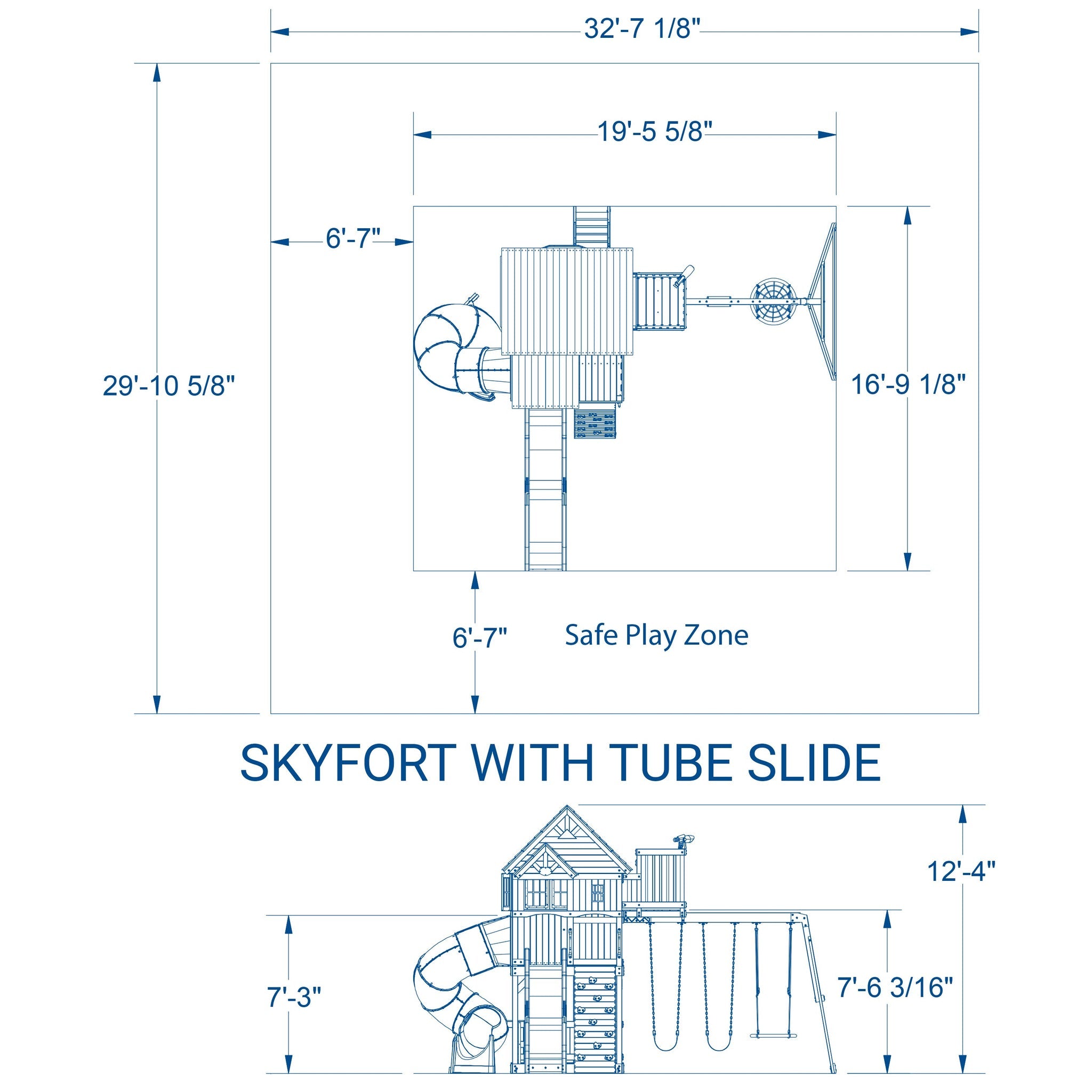 Skyfort II with Spiral Tube Slide Backyard Discovery The Backyard Guys