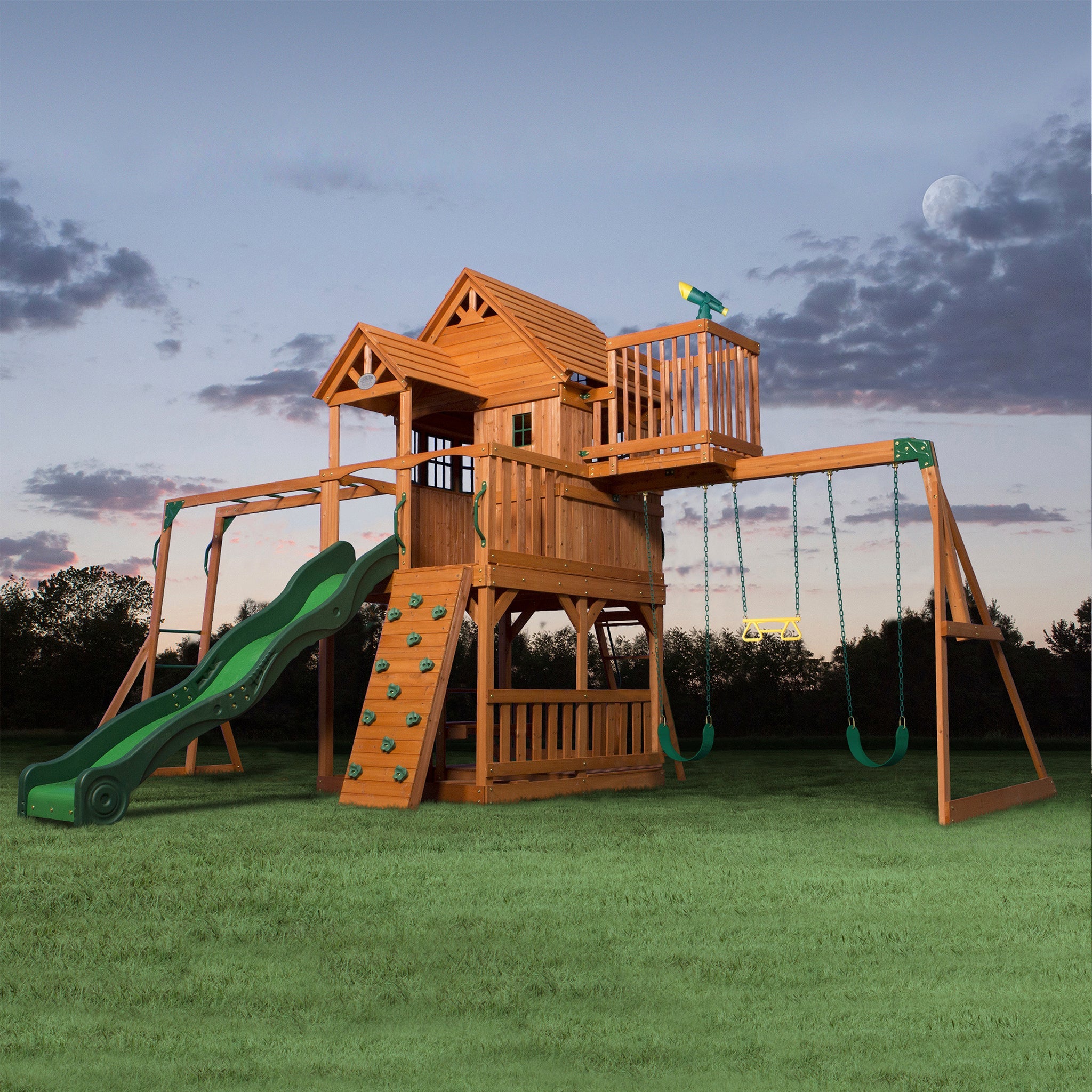 Skyfort II Swing Set - Backyard Discovery – The Backyard Guys